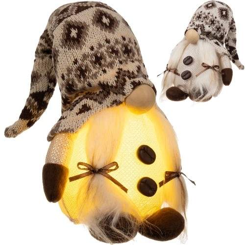 Stående julemand med LED lys - Unik & Høj kvalitet