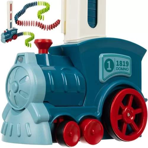 Interaktivt LED Domino-tog, flerfarvet, batteridrevet