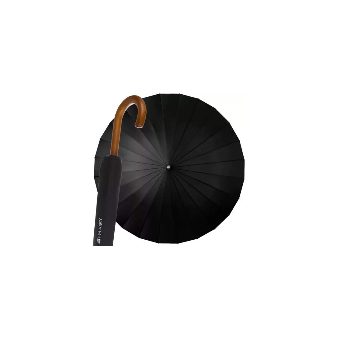 Familjeparaply Svart, Trähandtag, 24 Trådar | Hem & Hobby | Pryloteket