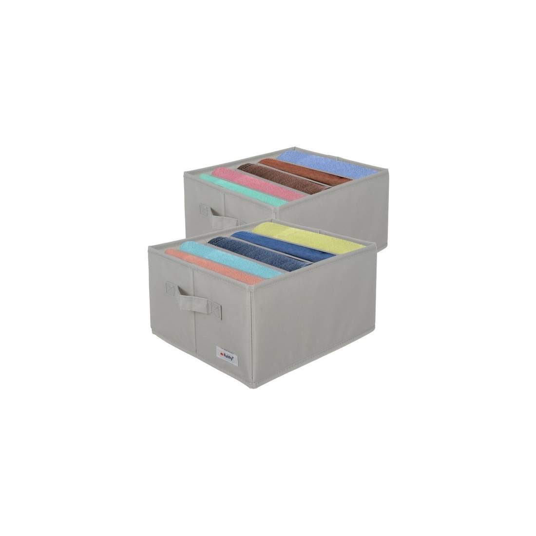 Klädorganisatörer 2-pack - Grå, 15L, 5 Fack | Hem & Hobby | Pryloteket