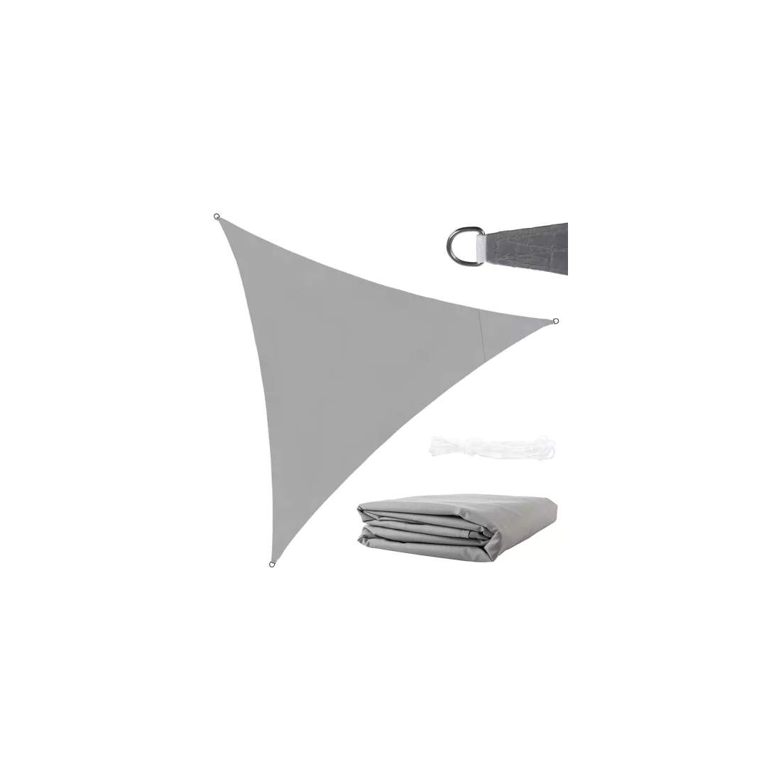 Vattentätt Triangulärt Solsegel 3x3x3m Grå UV-skydd | Hem & Hobby | Pryloteket
