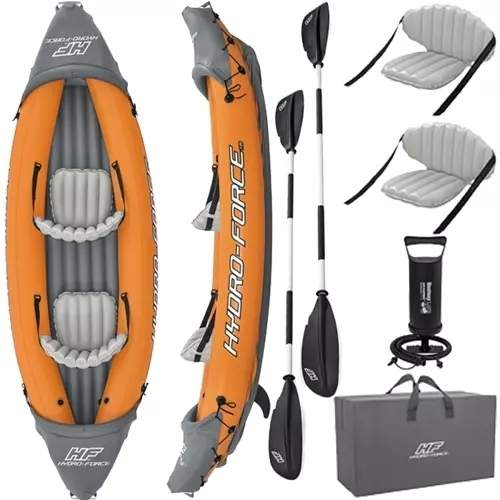 Oppustelig kajak 16 med årer og pumpe