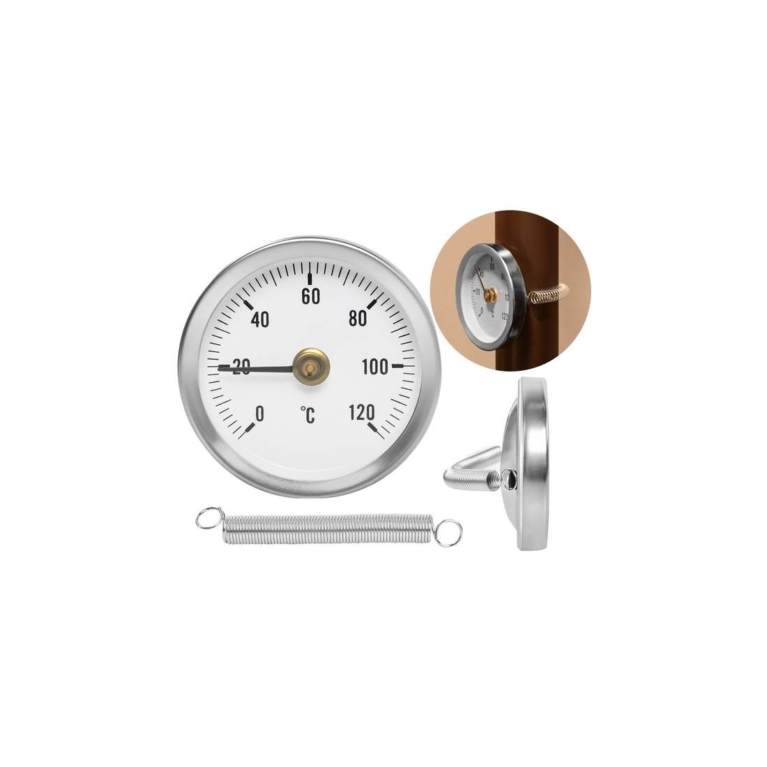 Galvaniserad Skivtermometer 0-120°C Exakt | Hem & Hobby | Pryloteket