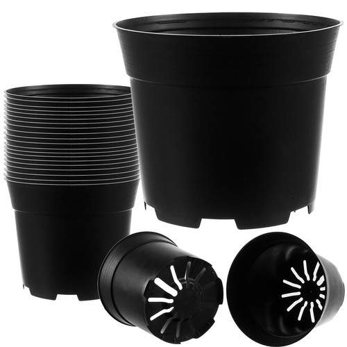 20-pak sorte 2L plastikgryder, temperaturbestandige