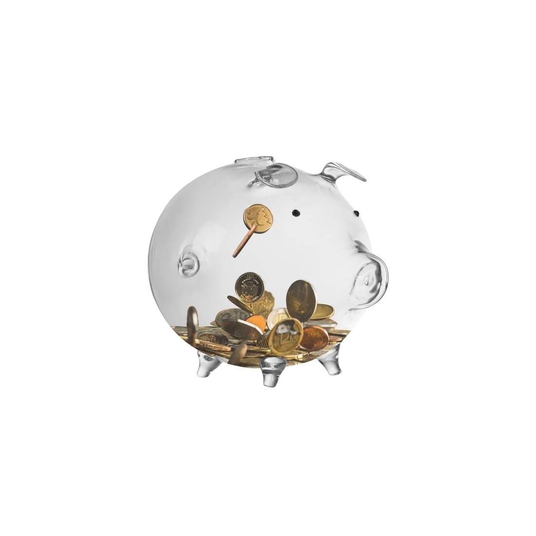 Transparent Spargris i Glas - Lär Barn Spara | Leksaker & Spel - Leksaker - Övriga Leksaker - Låtsaspengar | Pryloteket