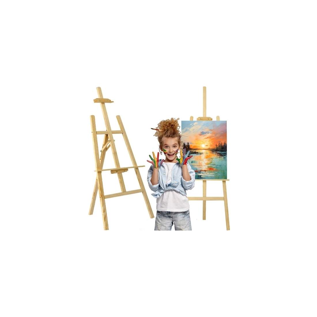 Justerbart Trästafli - Stabilt, Vikbart, Lätt | Hem & Hobby | Pryloteket