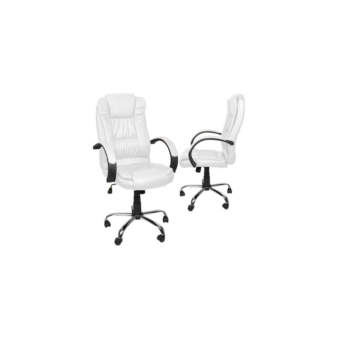 Ergonomisk Kontorsstol i Vitt Ekoläder | Hem & Hobby | Pryloteket