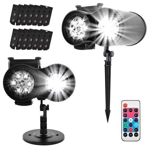 LED projektor med fjernbetjening og 12 billeder