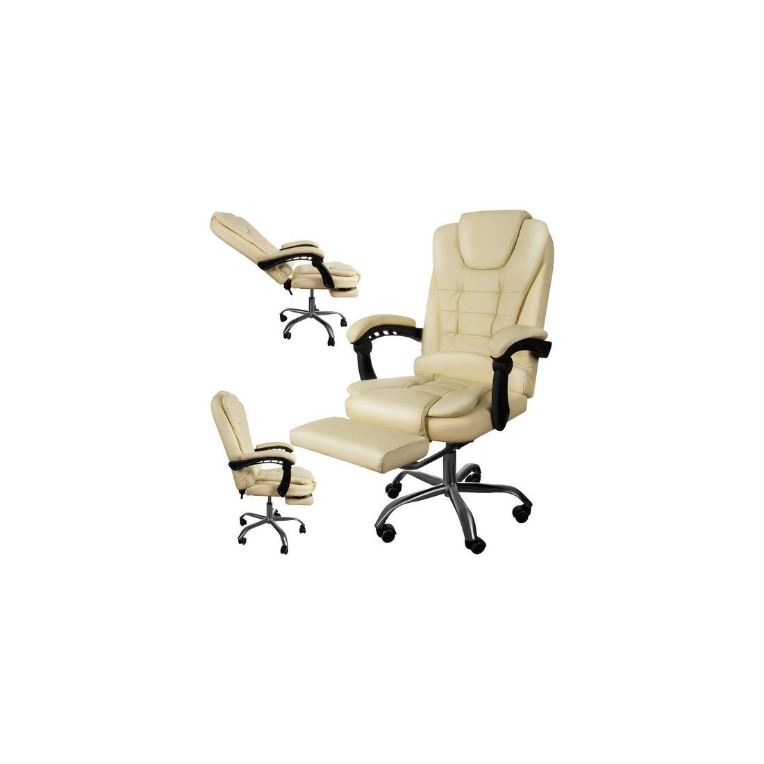 Ergonomisk Kontorsstol med Fotstöd och Gummihjul | Hem & Hobby | Pryloteket