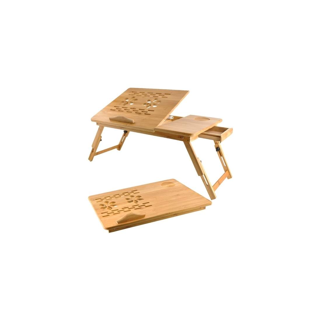 Justerbart Laptopbord i Bambu med Ventilation | Hem & Hobby | Pryloteket