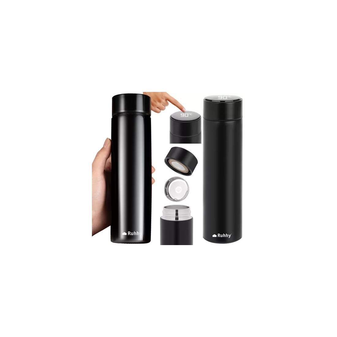 Termosmugg LED-display Rostfritt Stål 500ml Svart | Hem & Hobby | Pryloteket