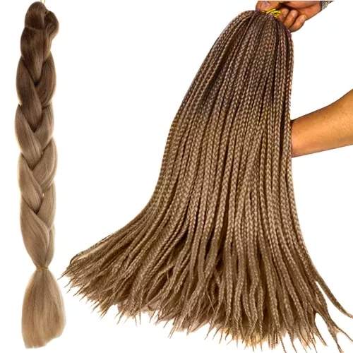 Blonde Ombre syntetiske fletninger 60 cm - Lette og holdbare billede