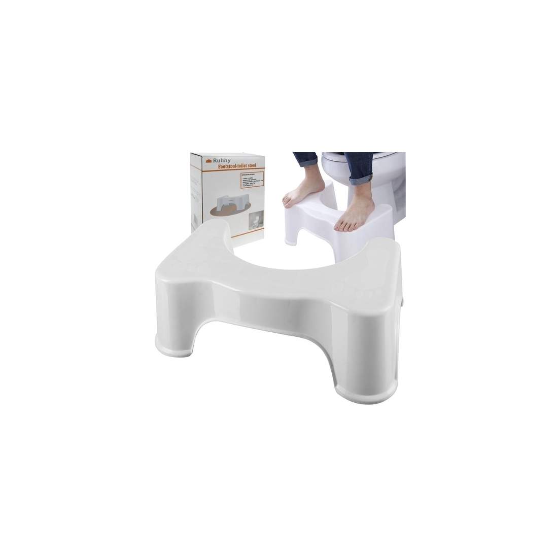 Vit Halkfri Fotpall för Badrum, 42x17x26 cm | Hem & Hobby | Pryloteket