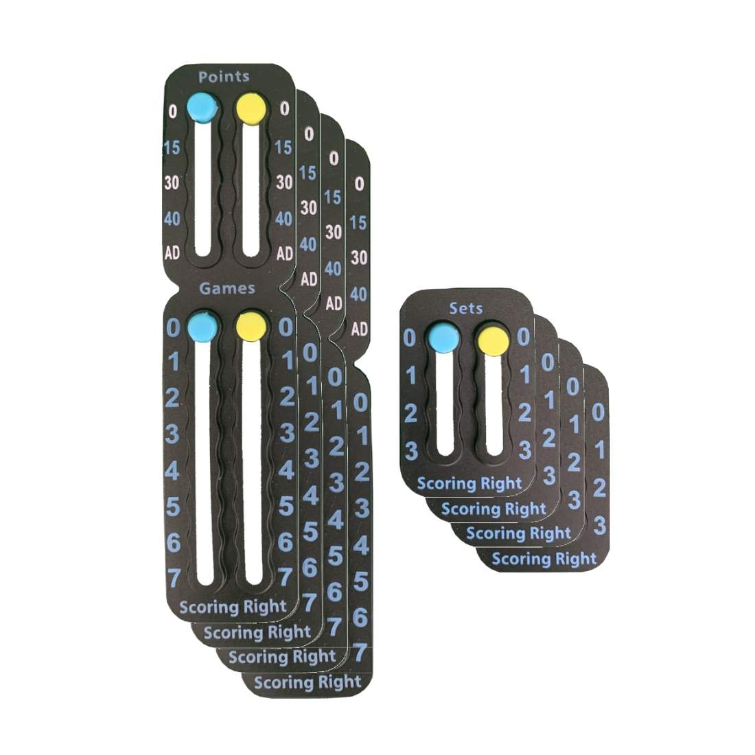 Scoring Right, Poängräknare - Svart (4-pack) | Sport & Fritid - Träning - Padel | Pryloteket