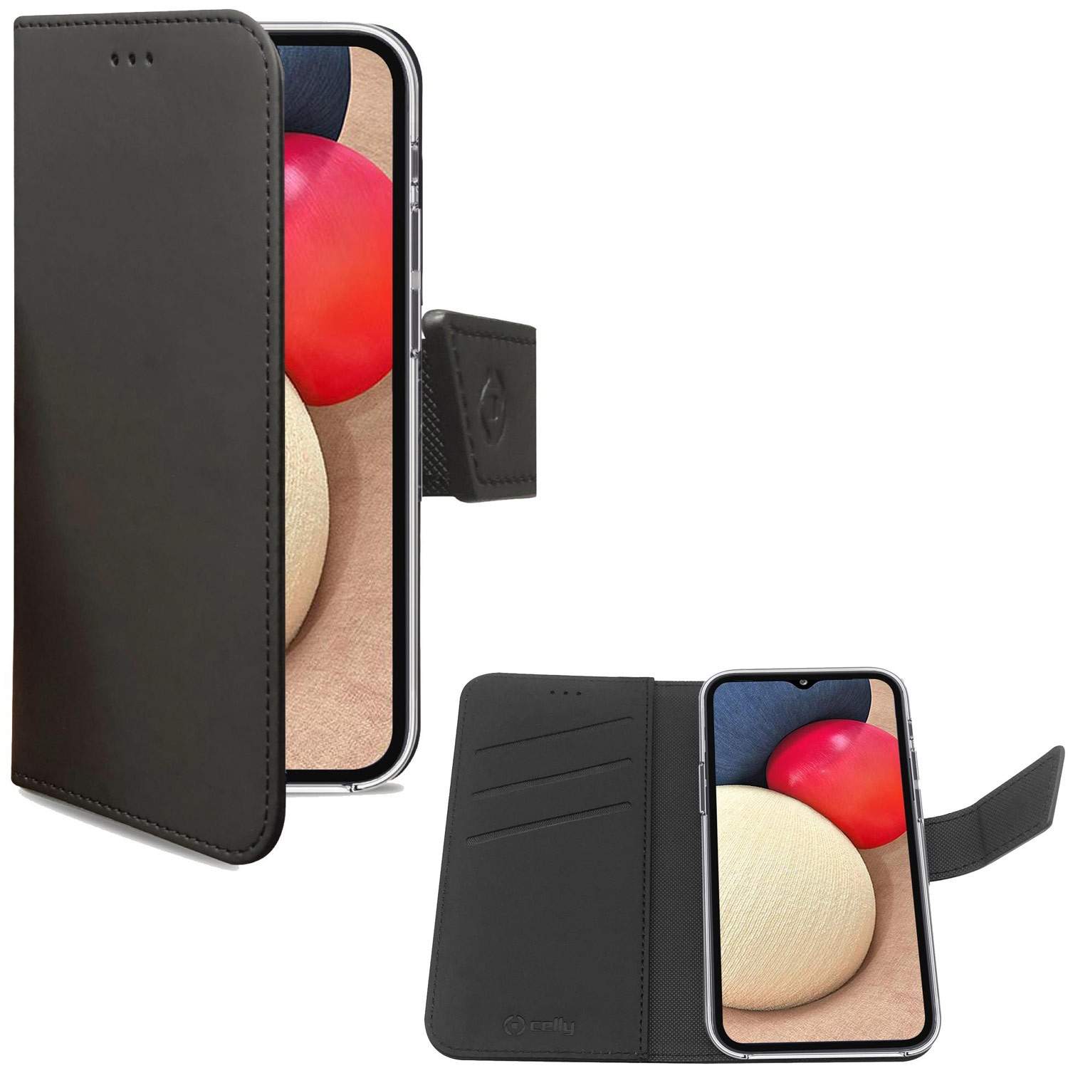 Pung etui Galaxy A02s SM-A025F Sort billede