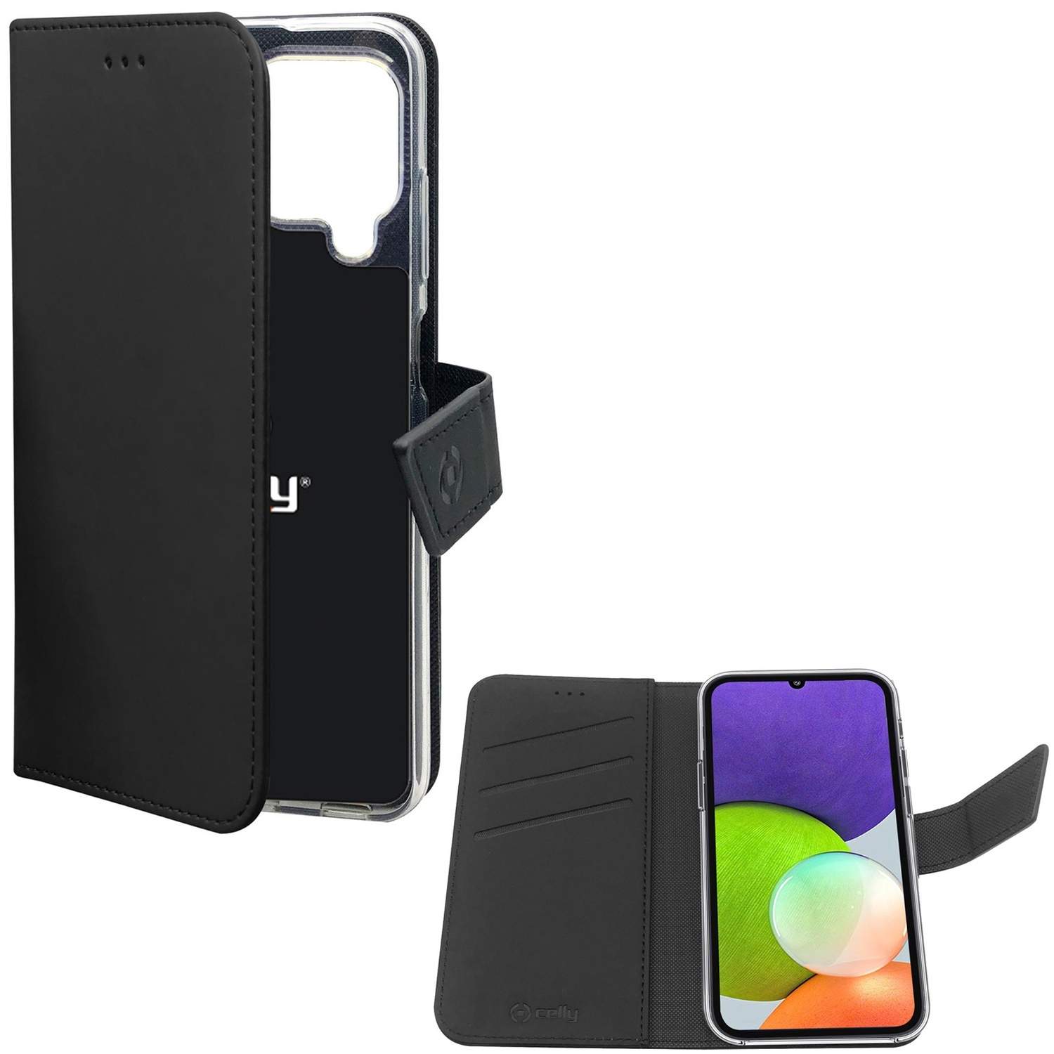 Pung etui Galaxy A22 4G Sort