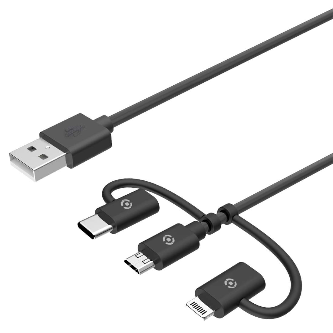 3-i-1-kabel MicroUSB / Lightning / USB-C 1m | Elektronik - Kablar & Adaptrar - Adaptrar & Signalomvandlare - Lightning | Pryloteket