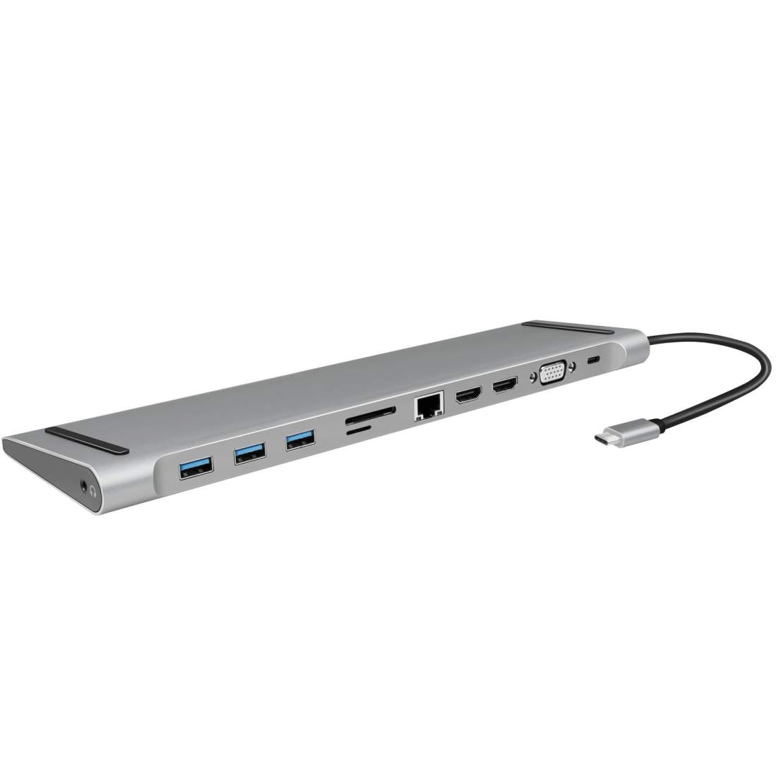 USB-C-docka 11-i-1 HDMI/VGA/RJ45/USB-C 100W | Elektronik - Datortillbehör - Tangentbord, Möss & Fjärrkontroller - Tangentbord | Pryloteket