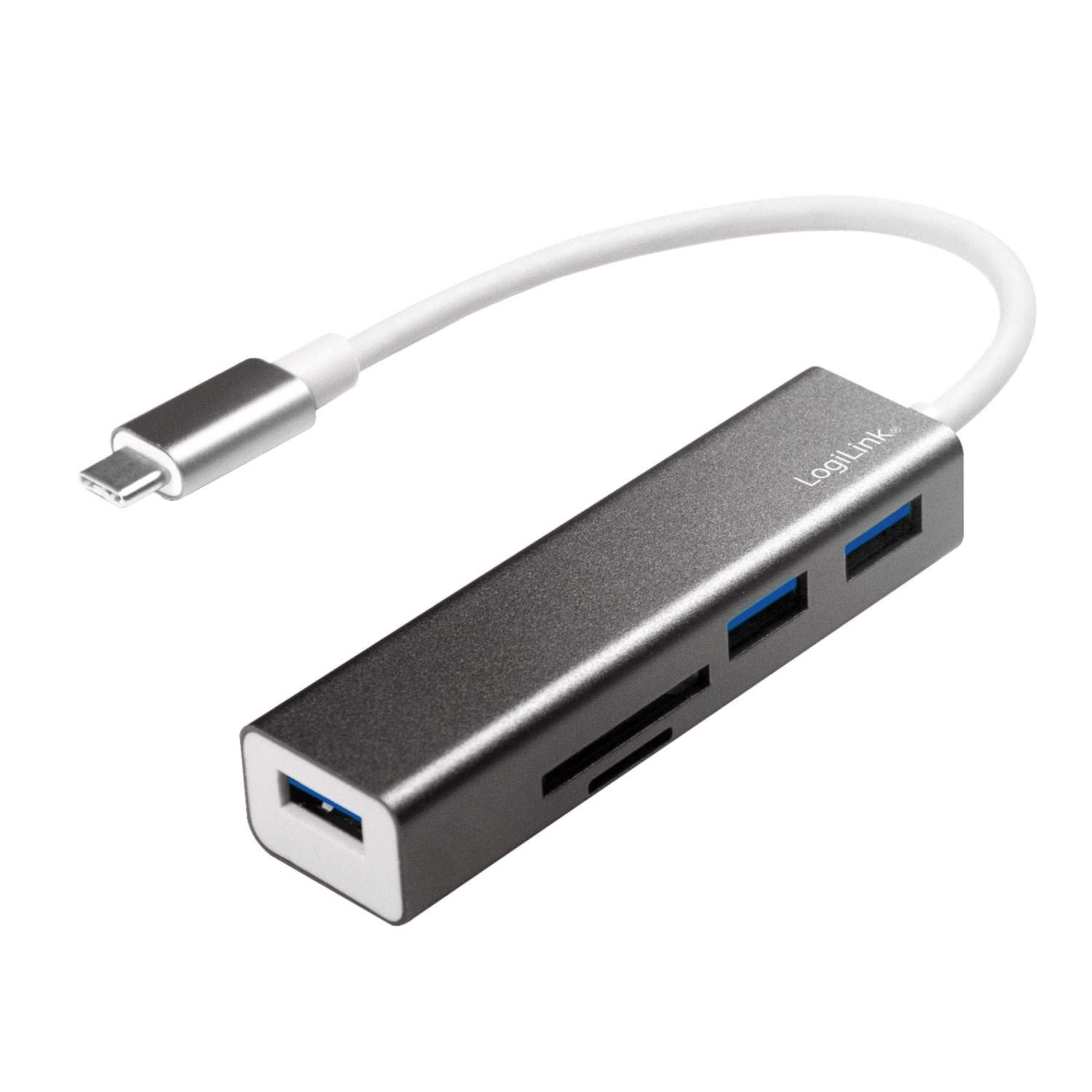 USB-C Hub 3 -porttia + muistikortinlukija