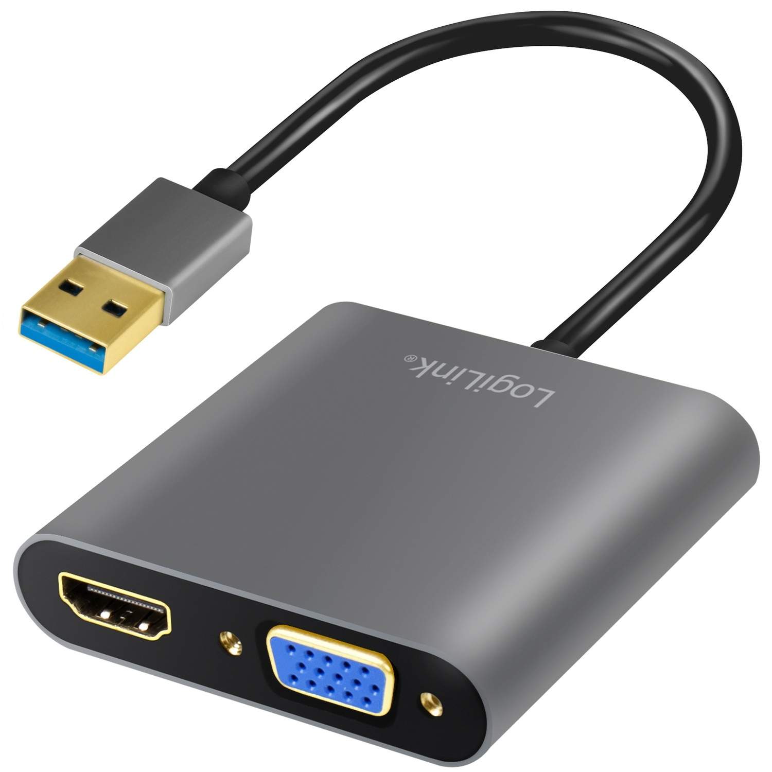 HDMI konverter - USB 3.0 til HDMI/VGA, kombi