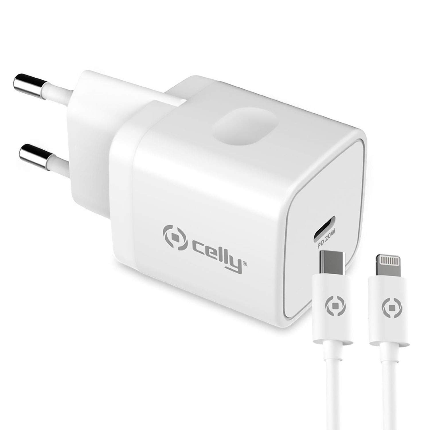 USB oplader USB-C PD 20W + Lightning kabel