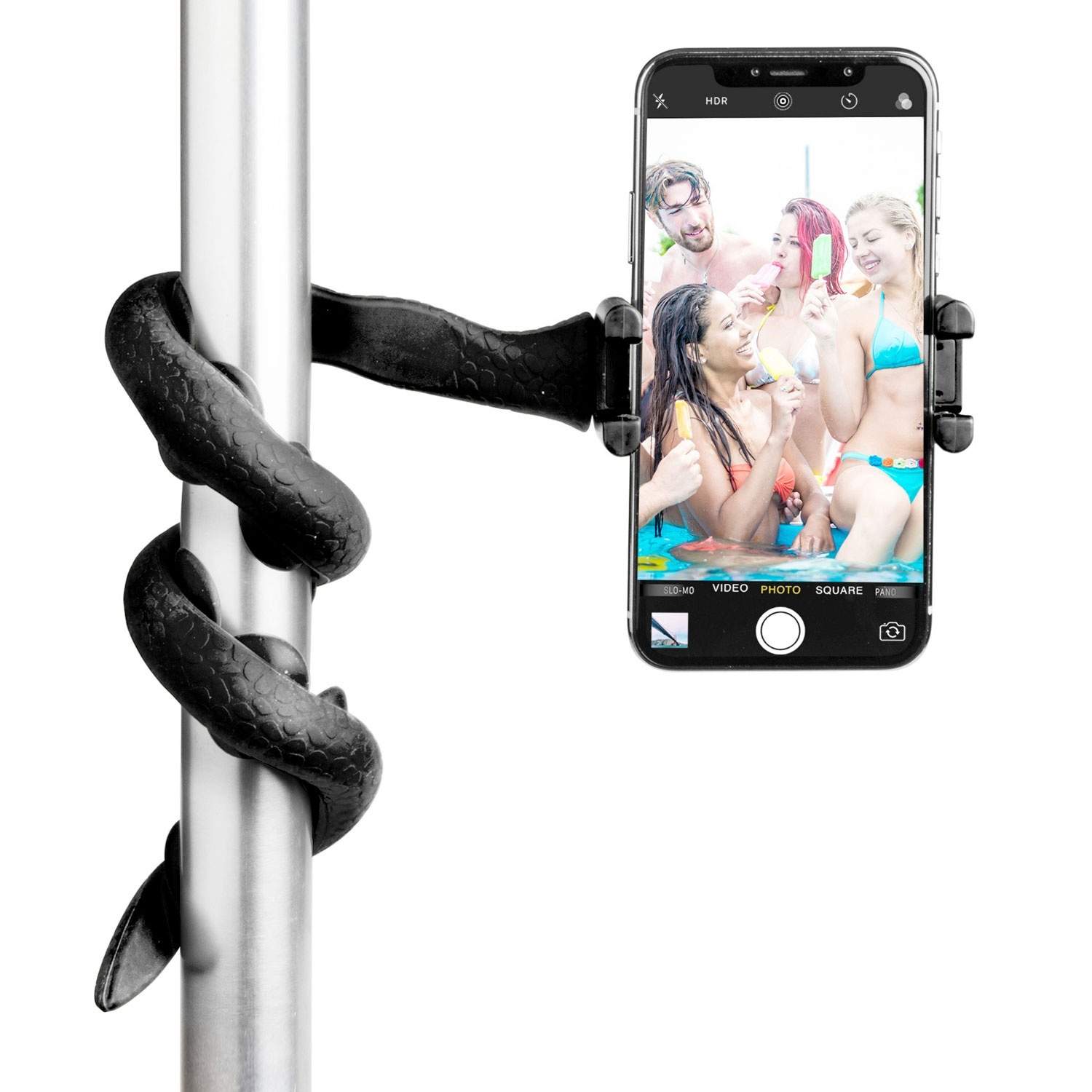 Snake Fleksibel selfie stick Sort billede