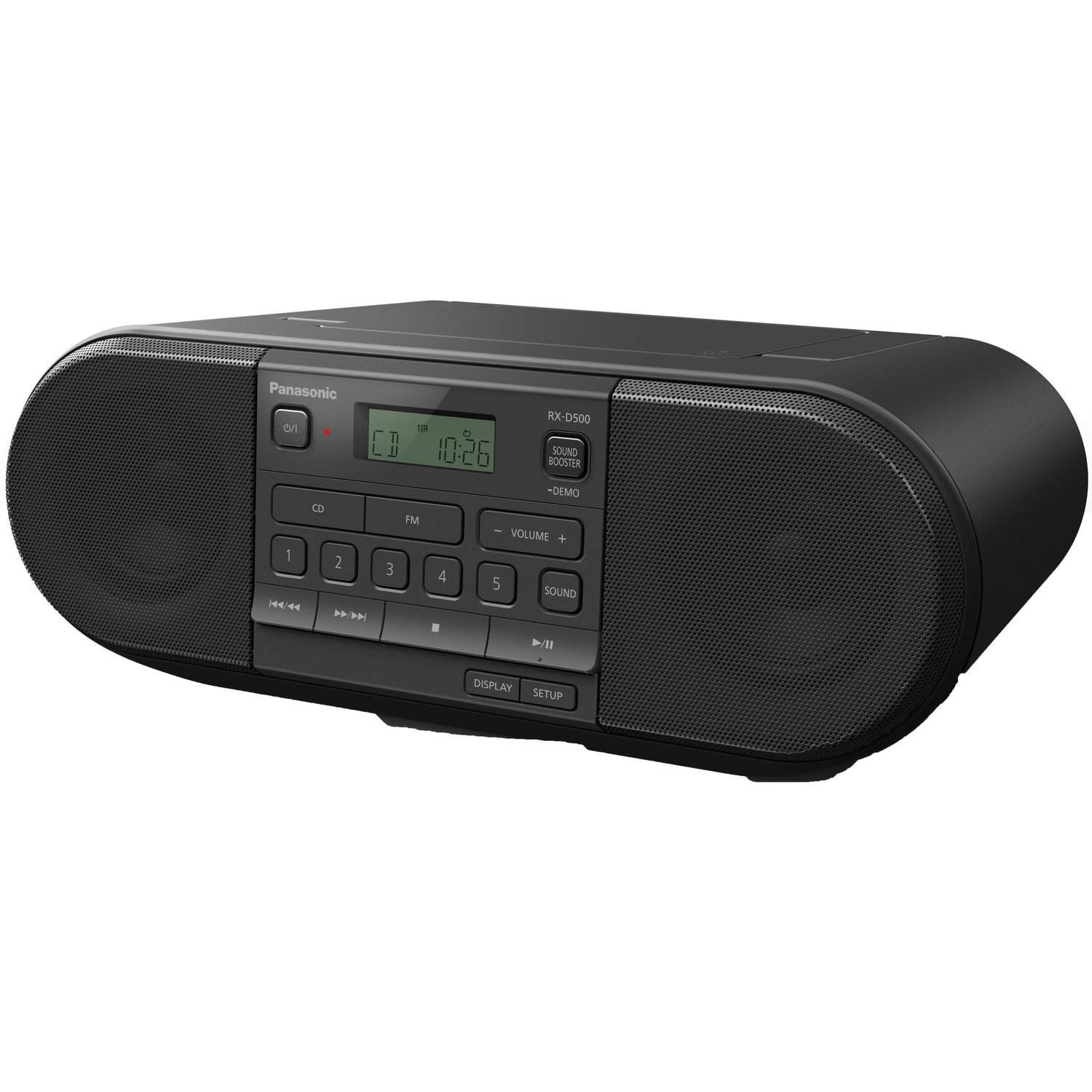 Kraftig bærbar radio med CD