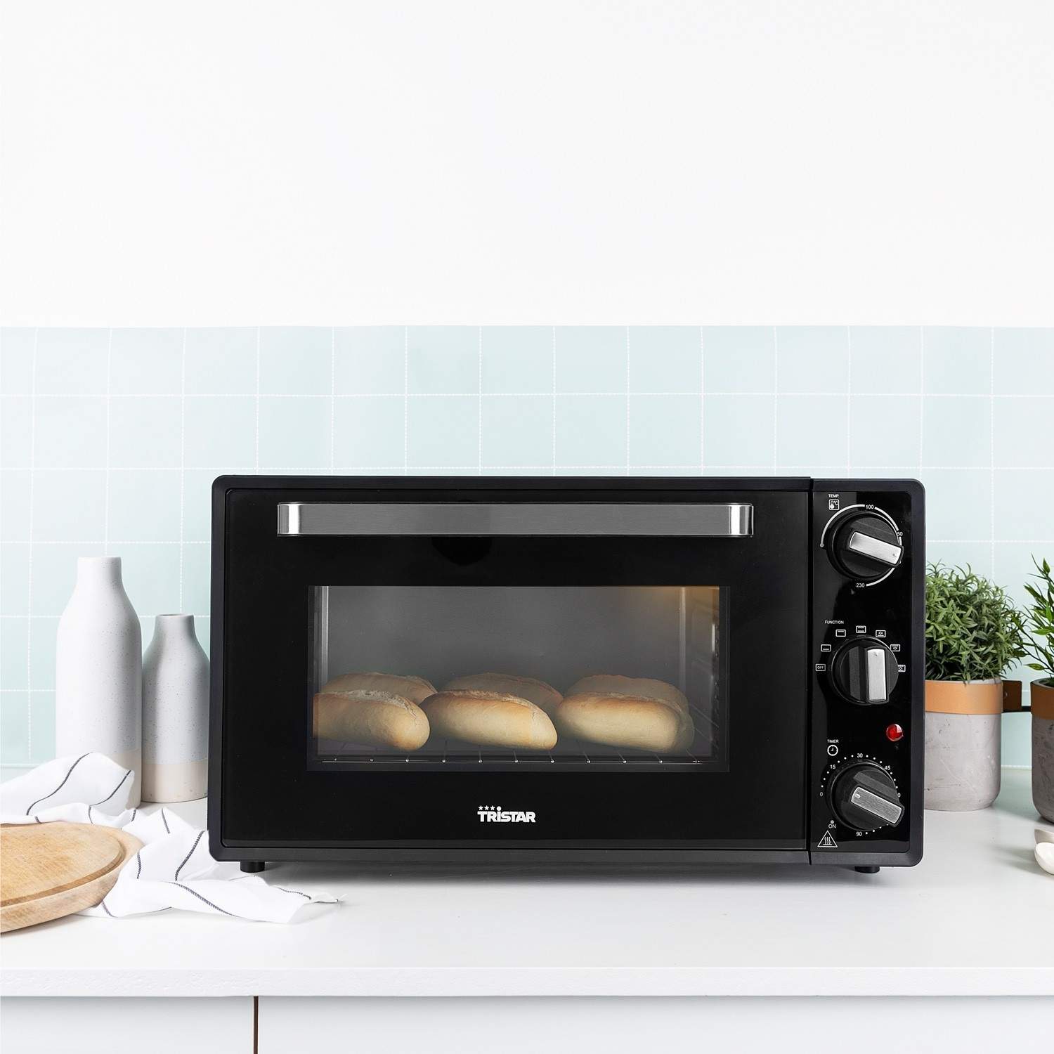 Alternativ bild 1 för Tristar OV-3630, 38 l, Svart, Rostfritt stål, Fristående, Rotations-, 0 - 230 ° C, Metall