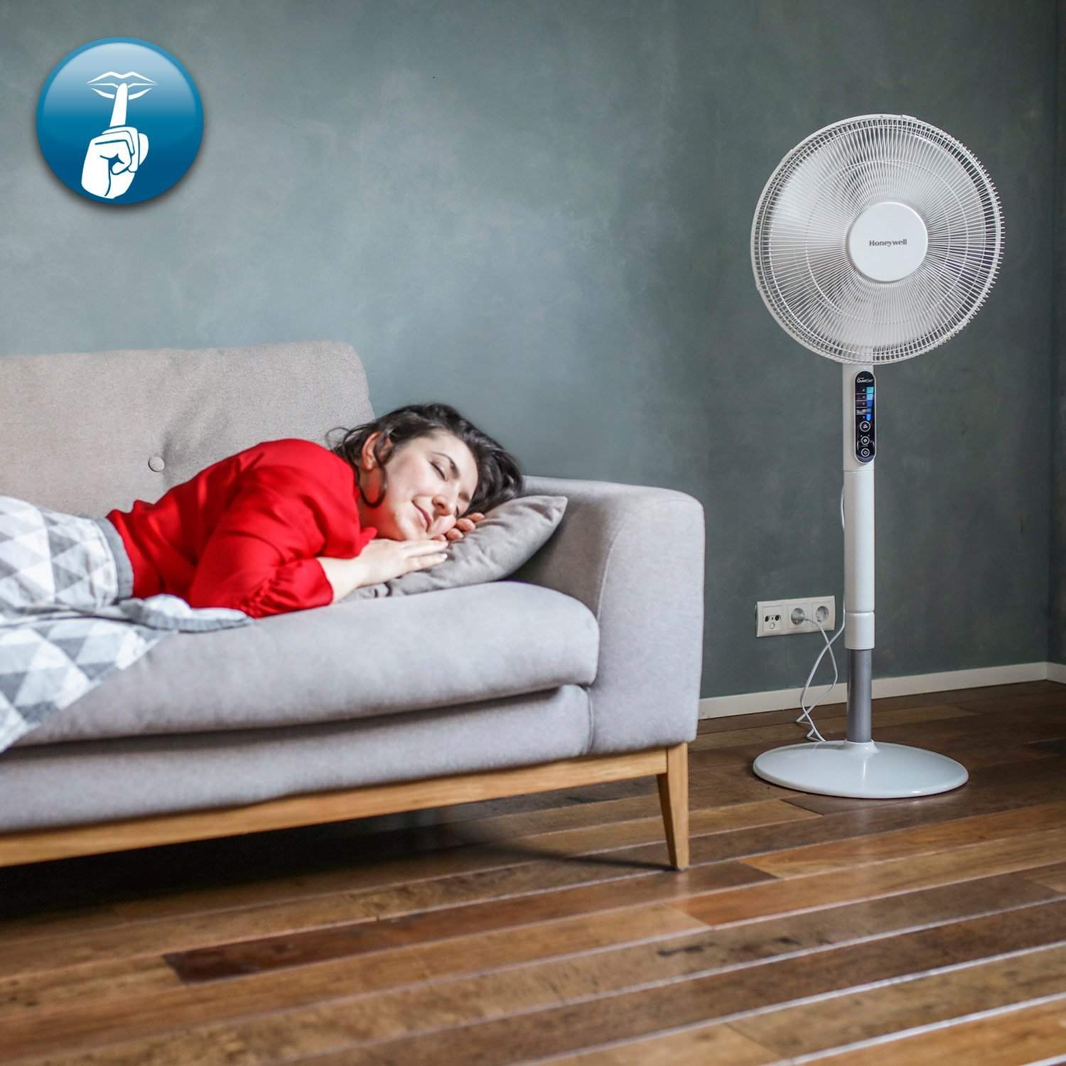 Alternativ bild 1 för Honeywell HSF600WE4, Bladfläkt för hushållsbruk, Vit, Golv, Plast, 48 dB, 1,8 m