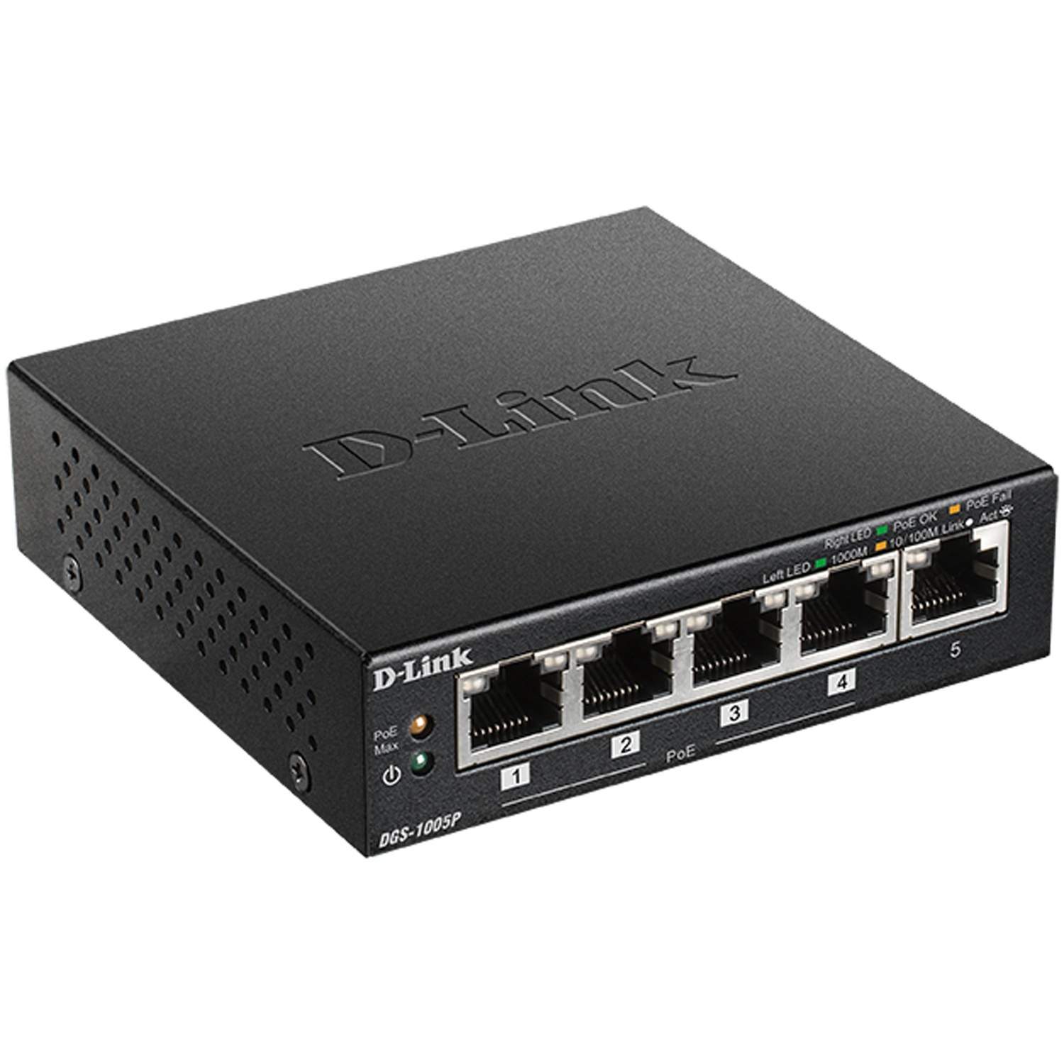 DGS-1005P 5-porttinen Gigabit PoE+ -kytkin