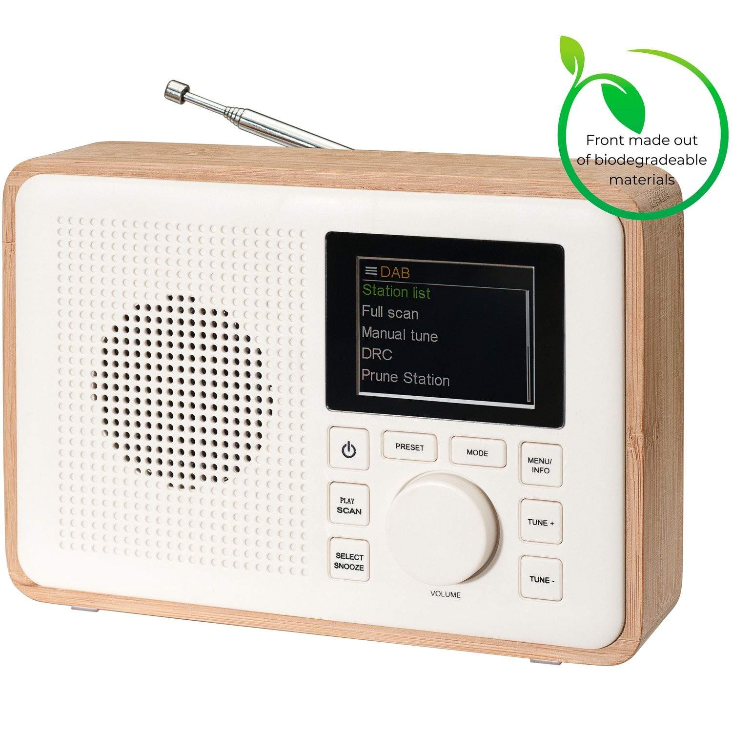 DAB+&FM-Radio Delvis lavet af Bioplast