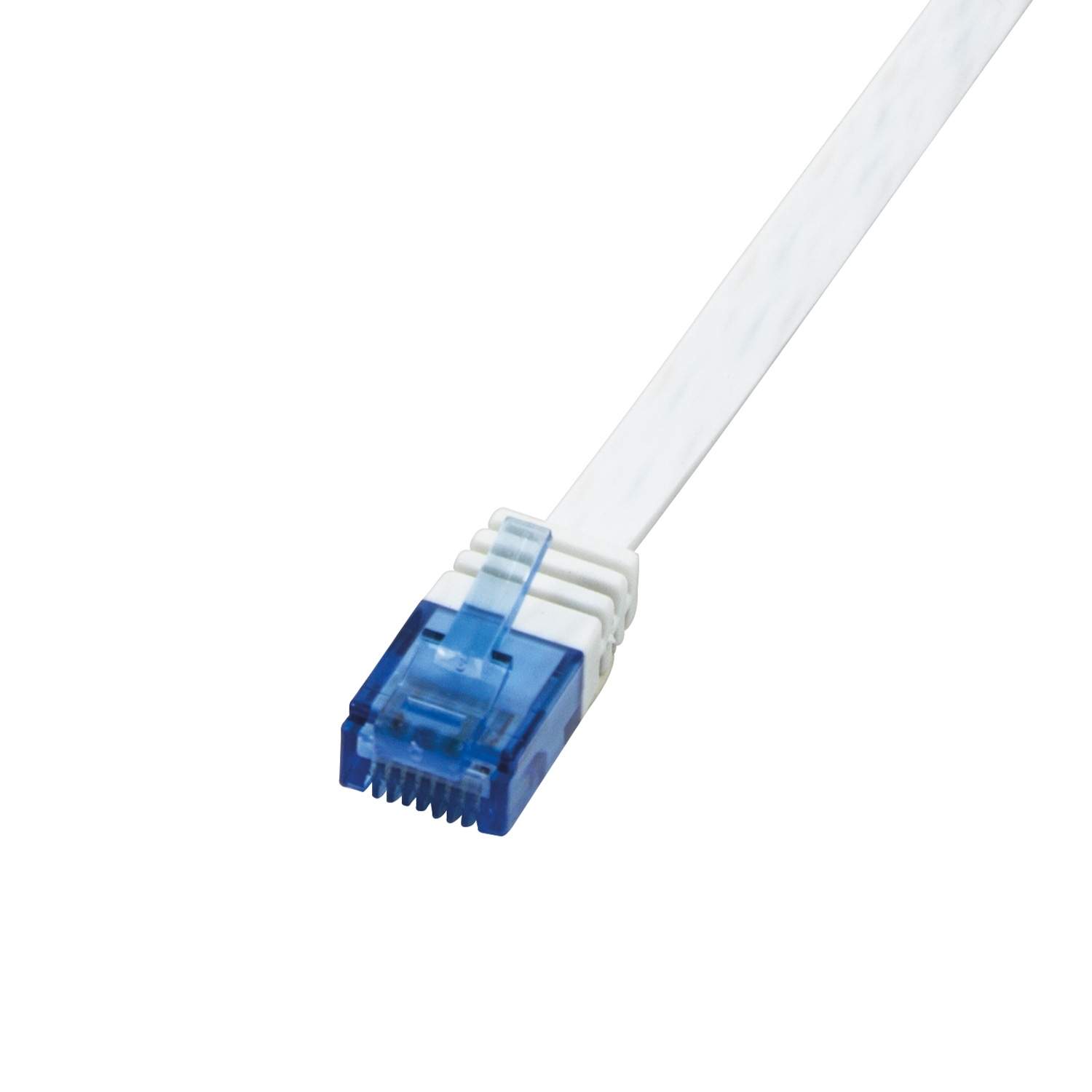 Patch cable flat Cat.6 U/UTP SlimLine, white, 20m