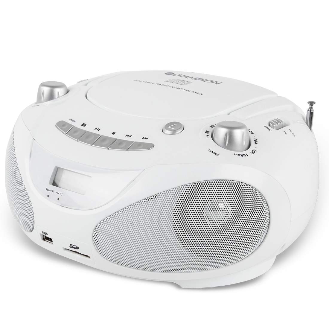 Boombox CD/Radio/MP3/USB White | Elektronik - Ljud & Bild - Högtalare | Pryloteket