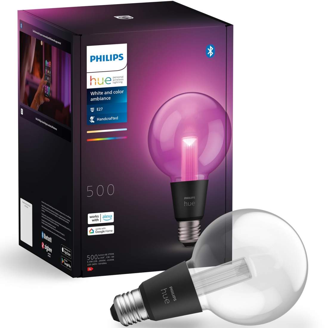 Hue Lightguide Globe 95mm E27 White and Color Ambiance | Elektronik - Tillbehör Mobil & Surfplatta - Mobiltillbehör - Mobilkablar - Tillbehör | Pryloteket