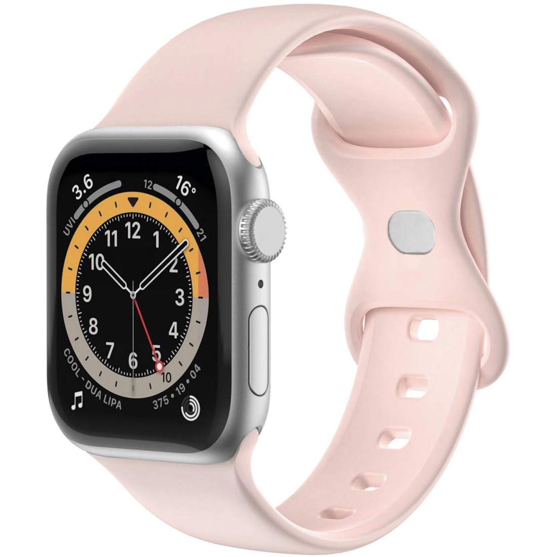 Armband till Apple Watch 42/44/45mm Silikon Rosa | Mode & Accessoarer - Smycken, Smyckesset & Tillbehör - Armband | Pryloteket