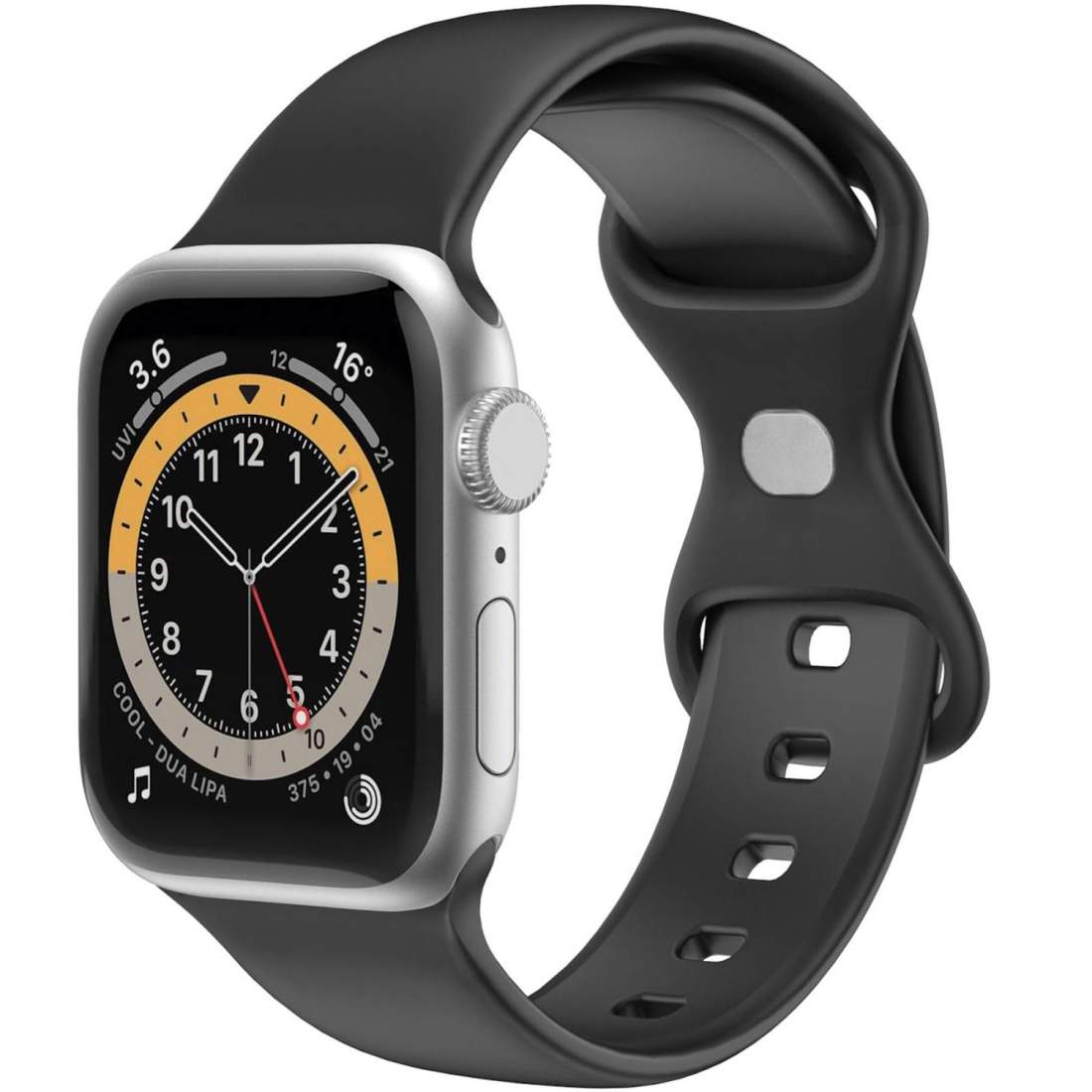 Armband till Apple Watch 38/40/41mm Silikon Svart | Mode & Accessoarer - Smycken, Smyckesset & Tillbehör - Armband | Pryloteket