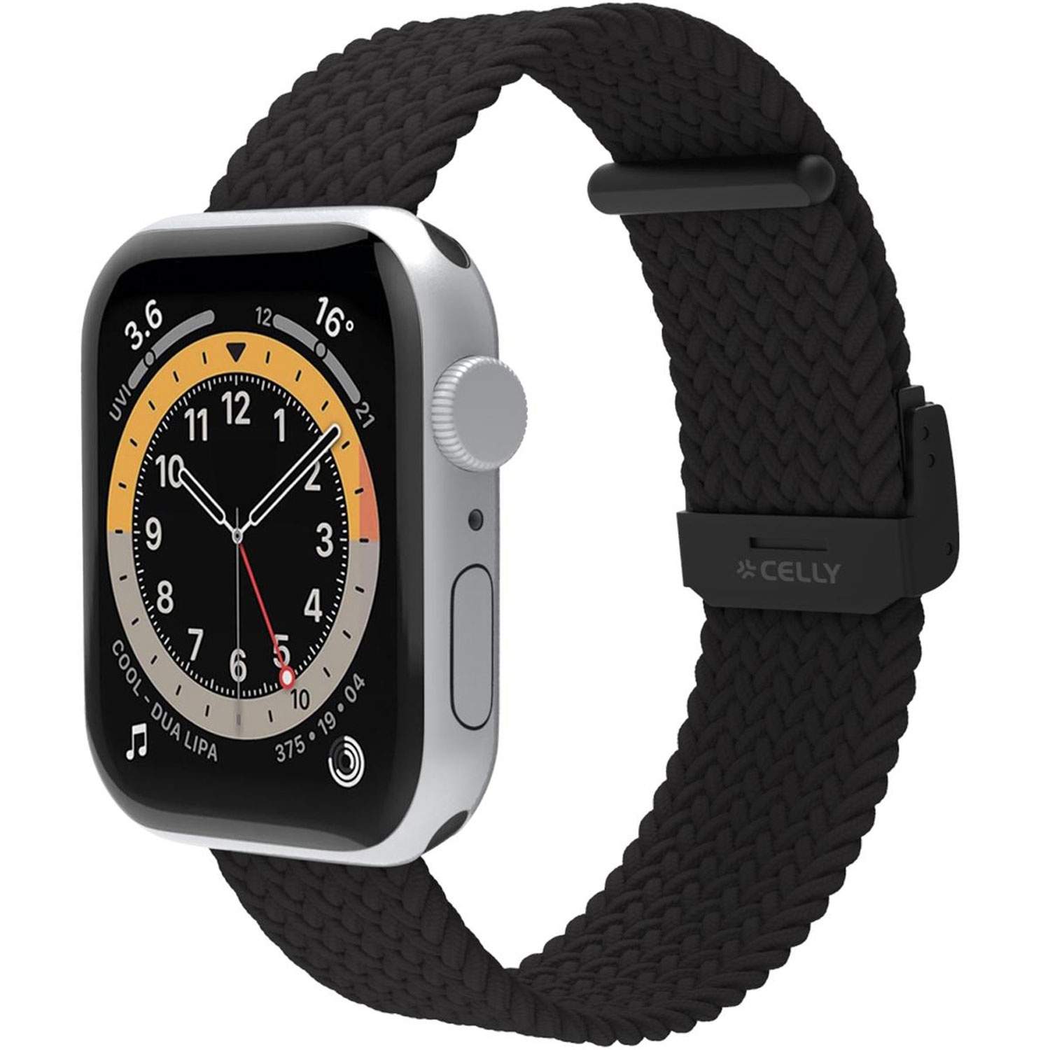 Armbånd til Apple Watch 42/44/45mm Flettet Sort