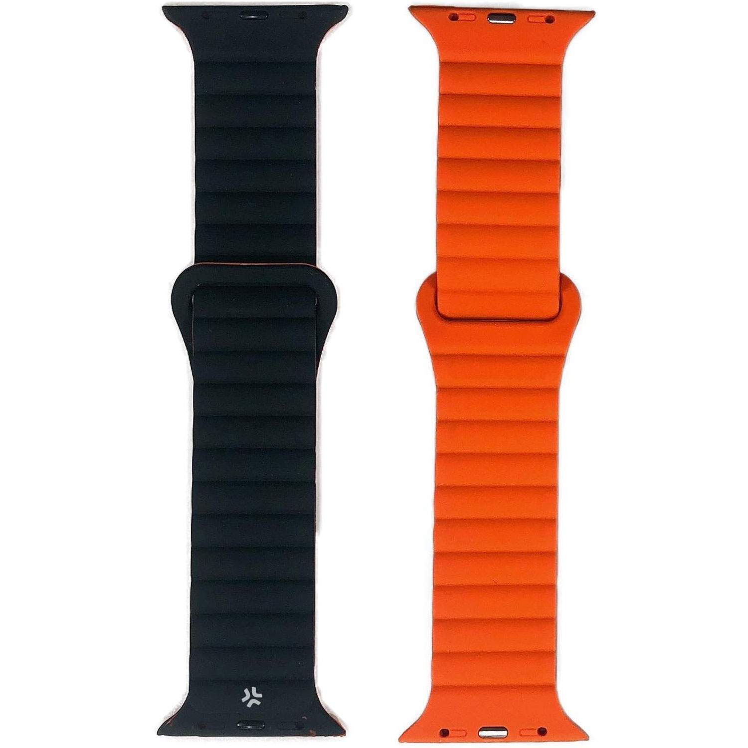 Alternativ bild 1 för CELLY WBANDMAG - Apple Watch Band 42/44/45mm - Black / Orange