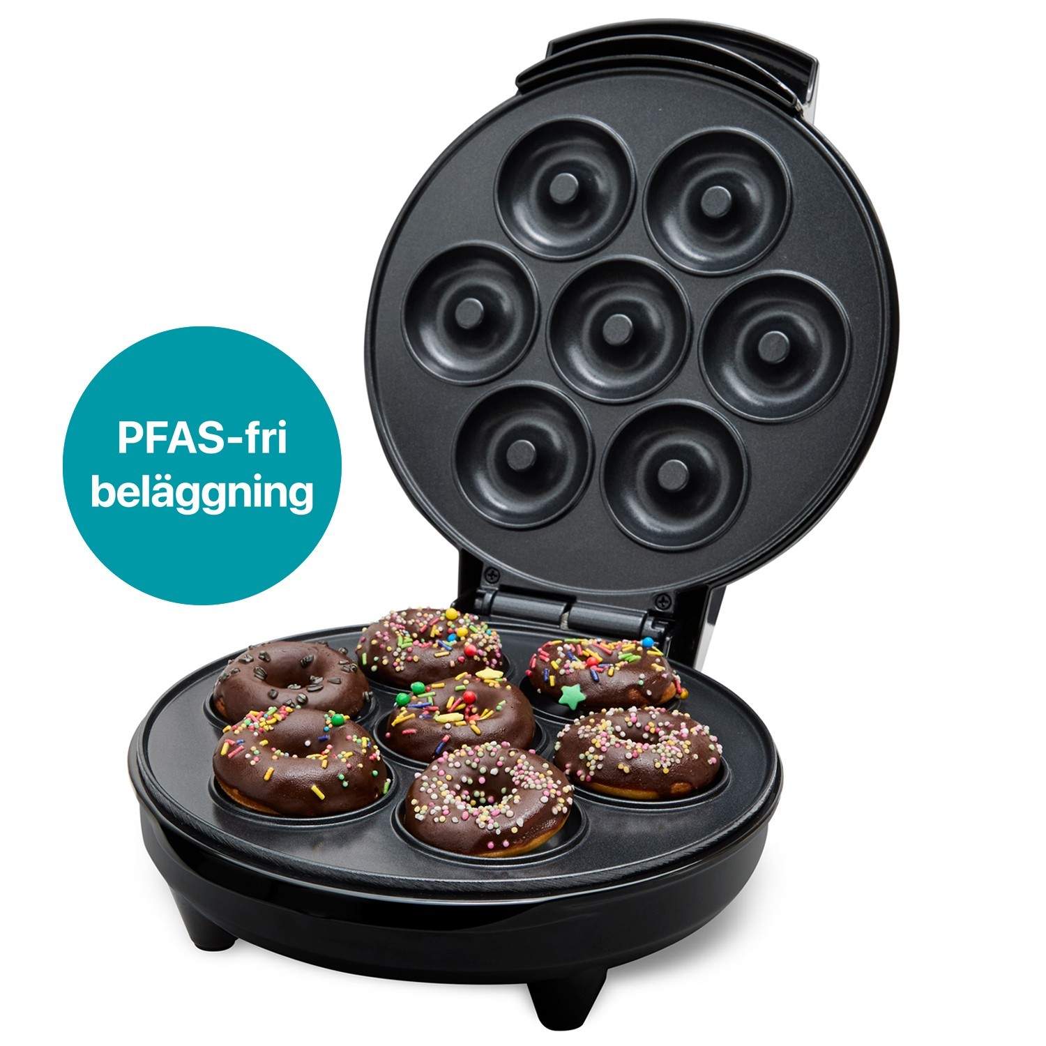 Donut Maker Ceramic 7 Munkar 700W DM400 Svart | Hem & Hobby | Pryloteket