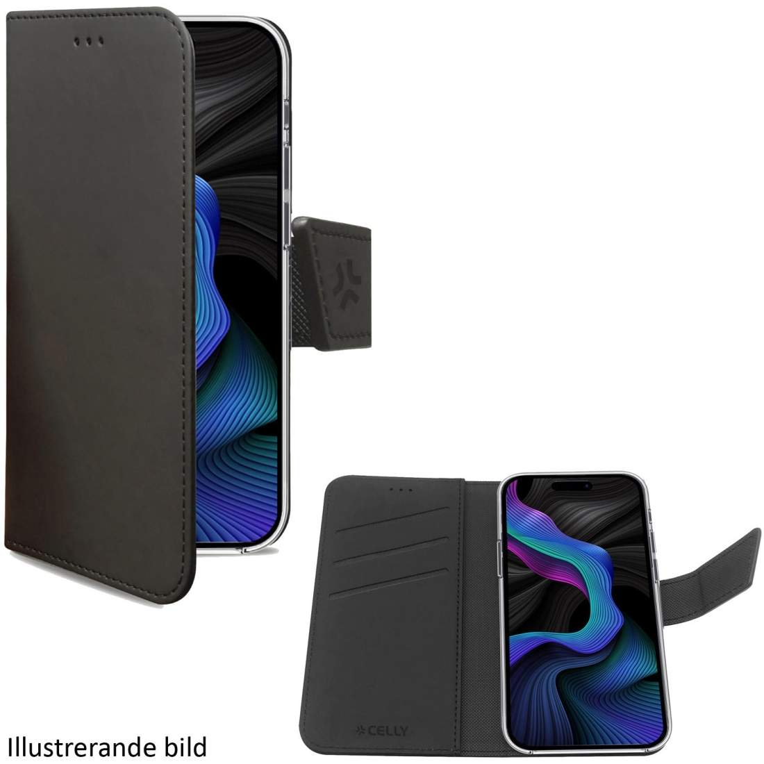 Wally Wallet Case iPhone 16 Svart | Elektronik - Tillbehör Mobil & Surfplatta - Skärmskydd - iPhone | Pryloteket