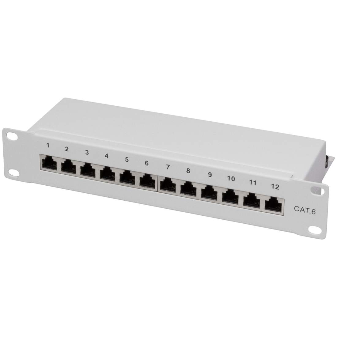 Patchpanel 12-portar Cat6 för 10"" rack U1 Grå | Hem & Hobby | Pryloteket