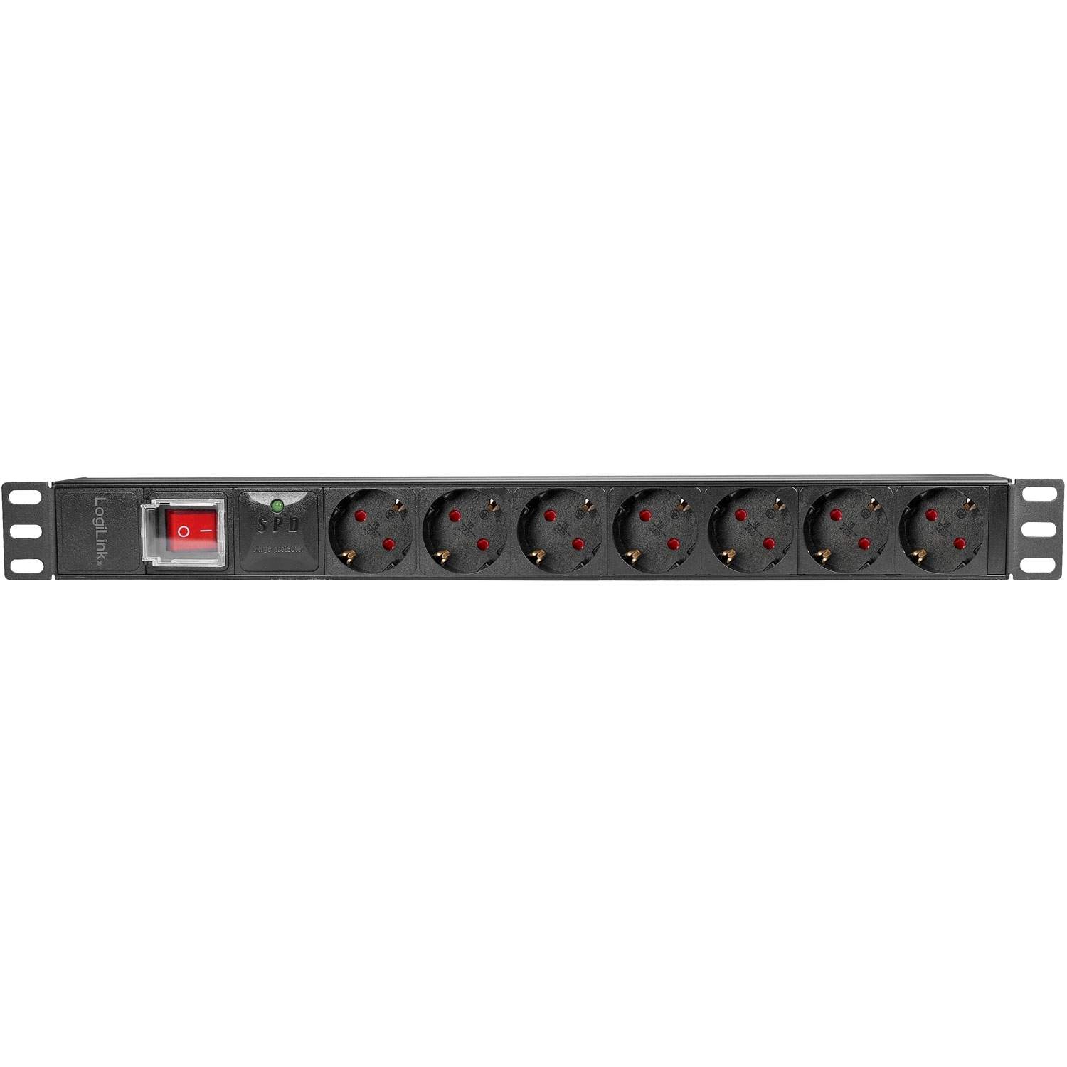 Alternativ bild 1 för LogiLink PDU7C01, 7 AC-utgångar, Typ F, 230 V, 50 - 60 hz, 16 A, 3500 W