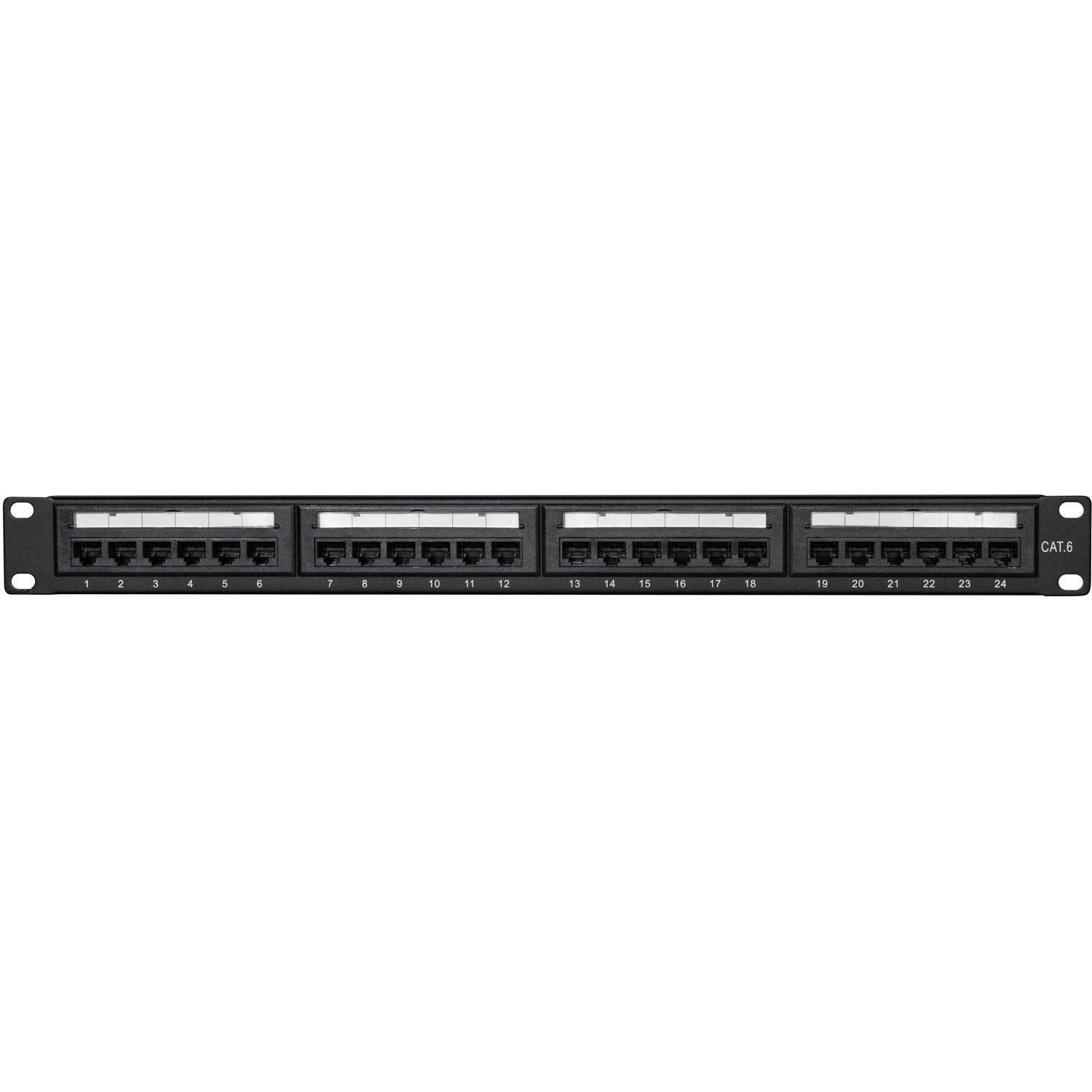 Patch panel 24-ports Cat6 for 19