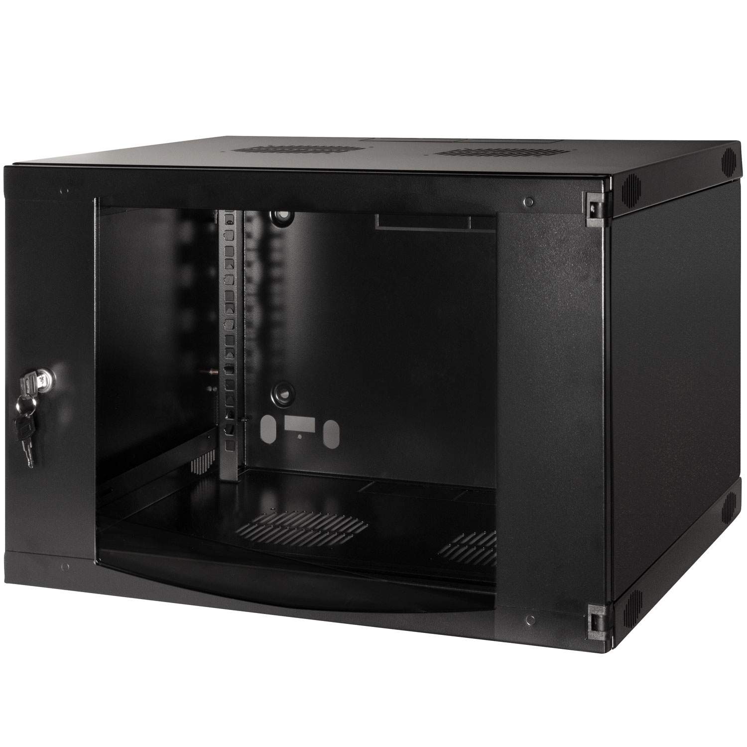 19" Vægskab/serverskab U6 540 x 450 x 330 mm Usamlet Sort billede
