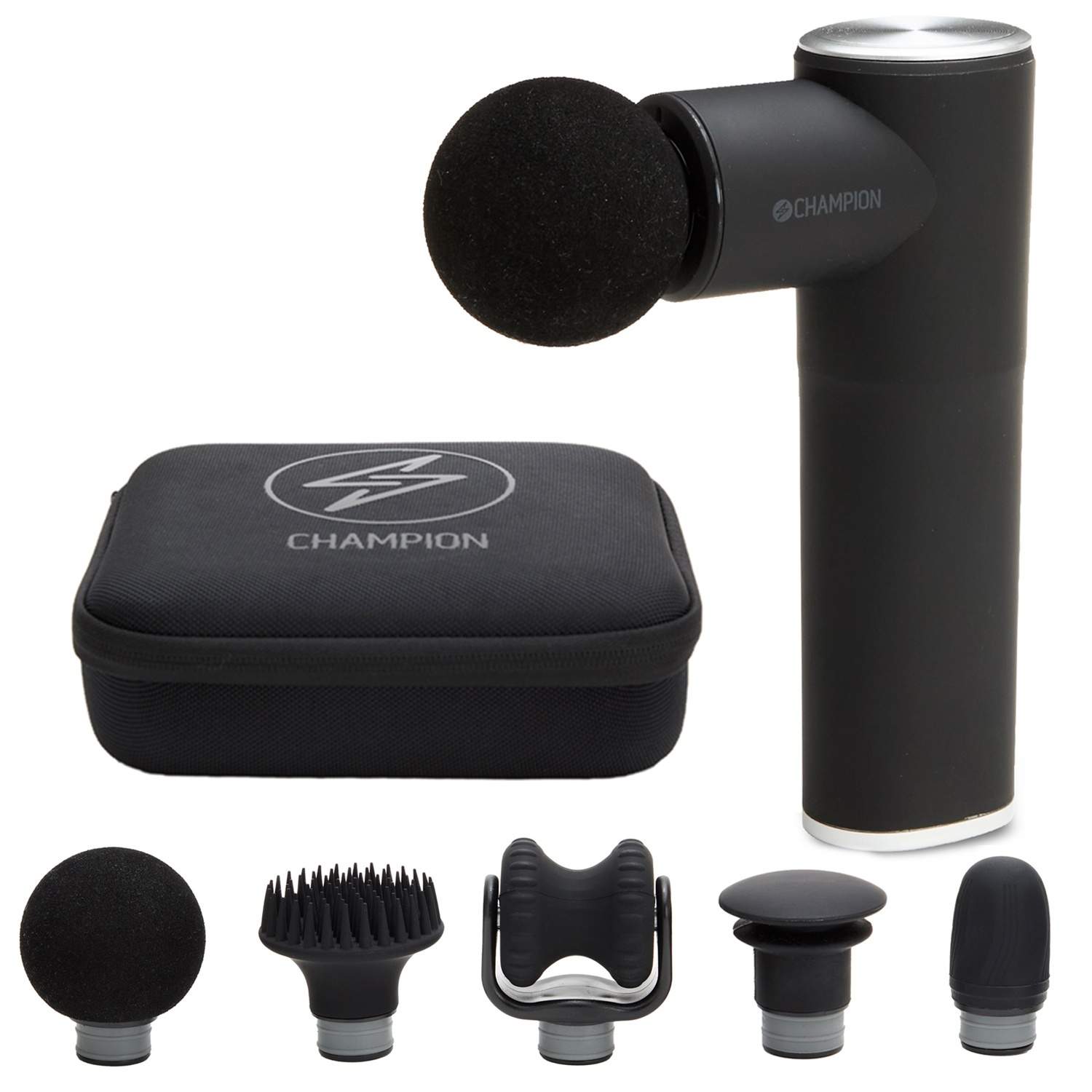 Massagepistol Compact Power 3300RPM 1800mAh MG400 Sort/Sølv billede