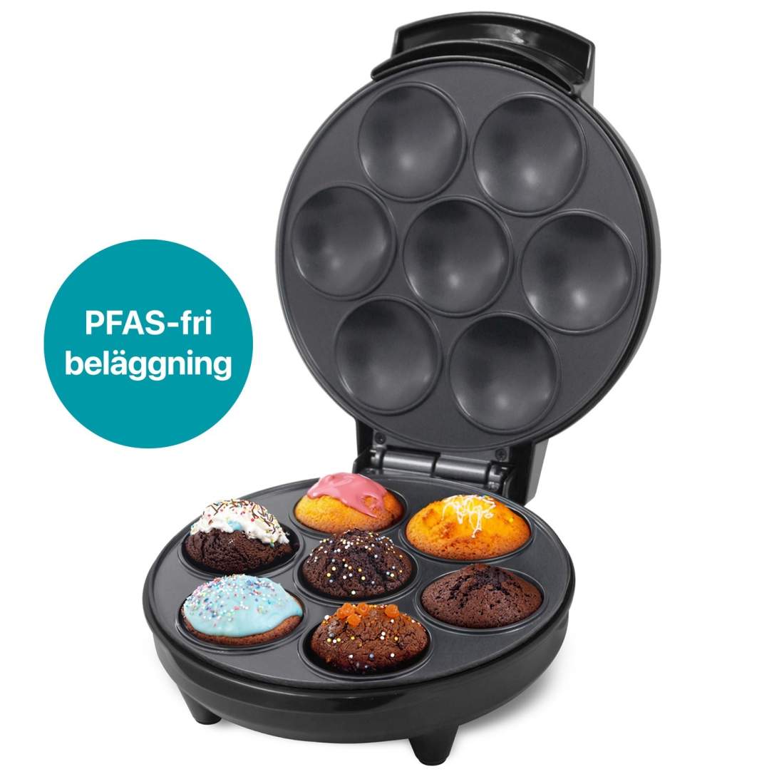 Muffin Maker Ceramic 7 Muffins 700W MM400 Svart | Hem & Hobby | Pryloteket