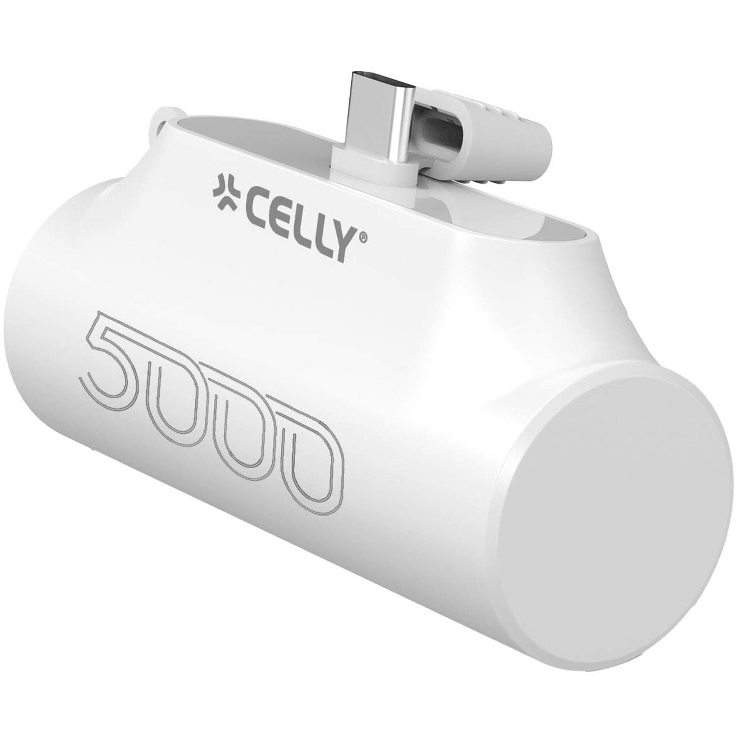 PBC5000 Kompakt PowerBank med USB-C-kontakt 10,5W 5000mAh Vit | Elektronik - Speltillbehör - Nintendo - Nintendo Switch - Laddare | Pryloteket