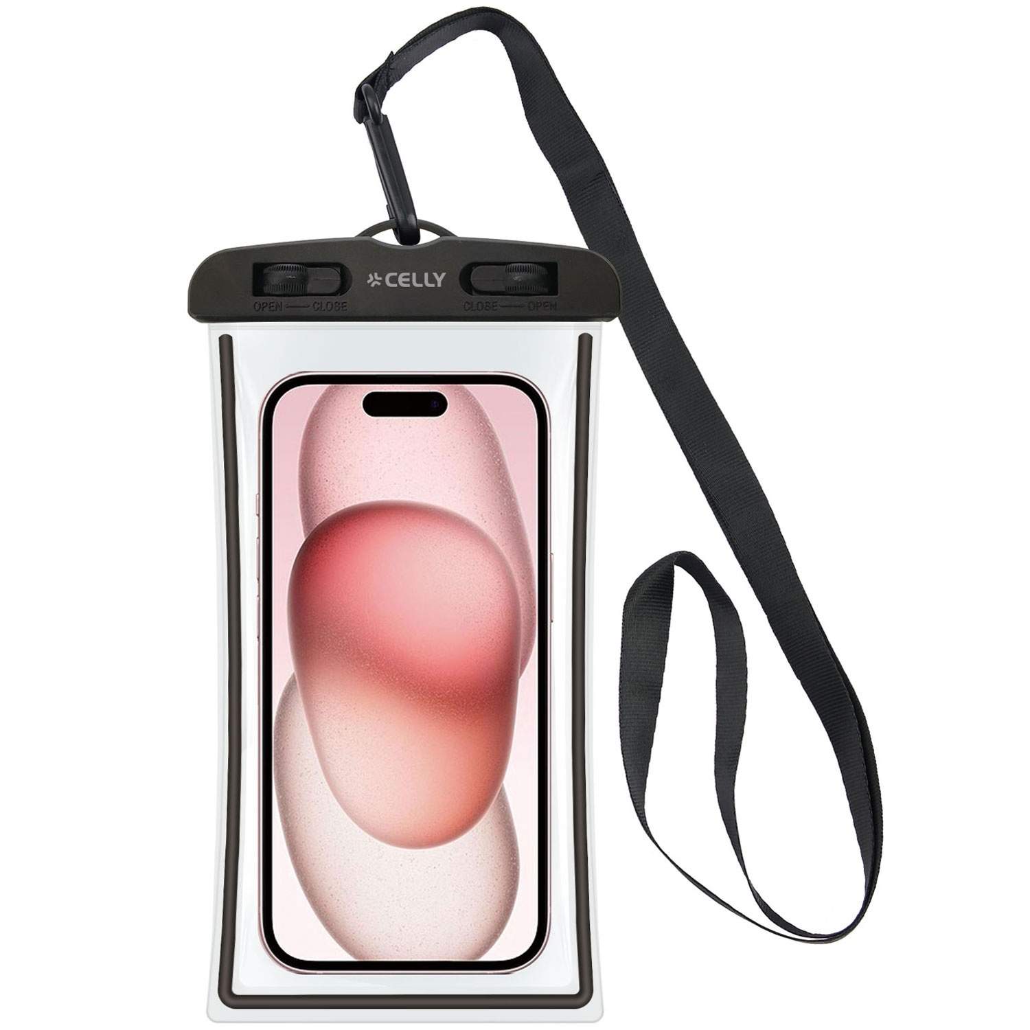 Splashbag Vandtæt taske IPX8 max 6,5" Sort