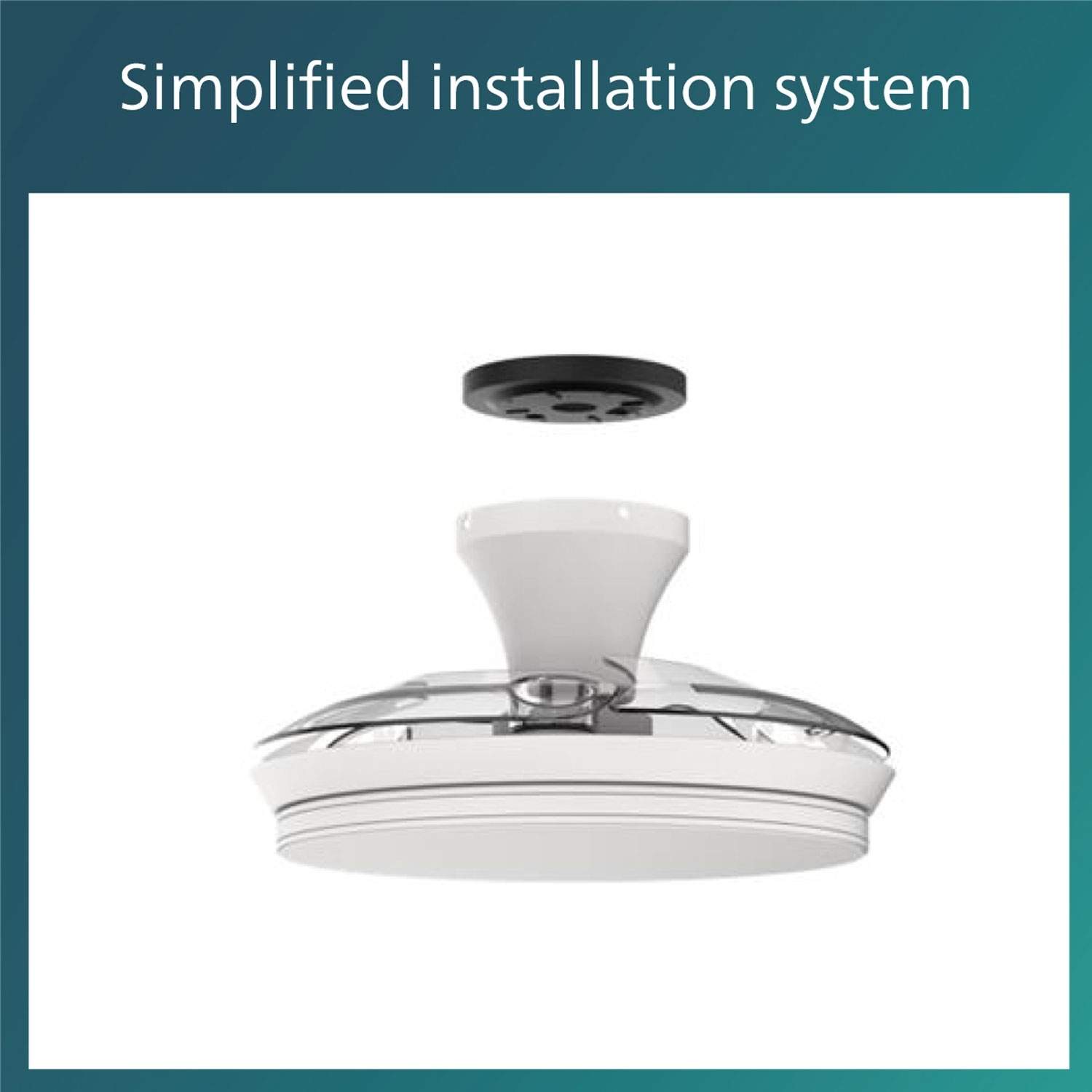 Alternativ bild 1 för Philips Bliss takfläktslampa 35+28 W, 1 lampor, LED, IP20, Vit