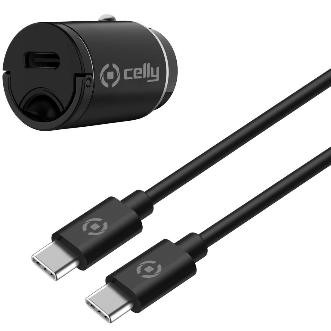 Billaddare Mini USB-C PD 20W + USB-C till USB-C-kabel | Elektronik - Biltillbehör - Billaddare | Pryloteket